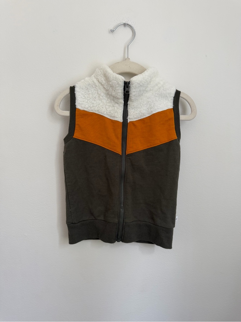 Petit Lem Sherpa-Trim Zip Vest (Size 18m)